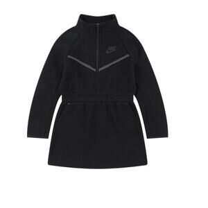 $85 Nike Tech Girls L/S Beautiful Black Dress Size 6 (5-6Y)36M883 023